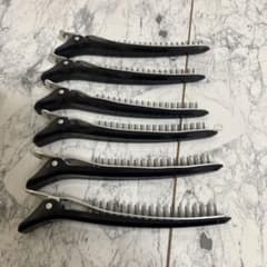 ヘアクリップ 6本セット ブラック