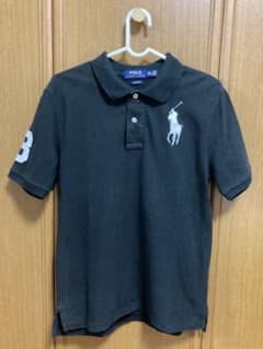 POLO Ralph Lauren ビッグポニー ポロシャツ ブラック　短丈のサムネイル
