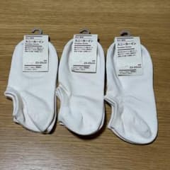 23-25cm 無印良品 足なり直角 スニーカーイン ソックス 3足セットのサムネイル