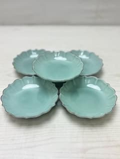 美品】 深川製磁 百年庵 笹青磁 皿5枚 箱あり - メルカリ