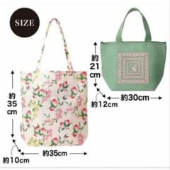 紀ノ国屋×ケイタマルヤマ 桃柄トート＆保冷ランチバッグのサムネイル
