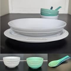ル・クルーゼ レジェ 食器セット オーバルプレート ボウル レンゲ 6点 ル・クルーゼ レジェ 食器セット オーバルプレート ボウル レンゲ 6点