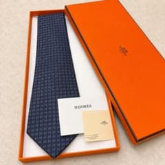 未使用✨HERMES エルメス ネクタイ ファソネH H柄 箱付き シルク