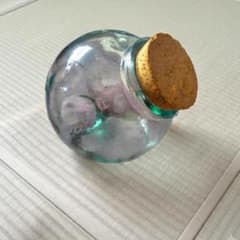 アンティーク レトロ ガラス瓶 コルク栓付き 小物入れ 昭和 駄菓子