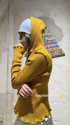 Anthony Calydon リブ パーカー イエロー Mのサムネイル