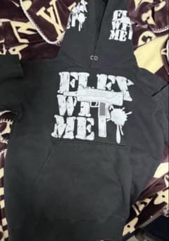 早い物勝Flexwitme ブラック fuckmylife パーカー - メルカリ