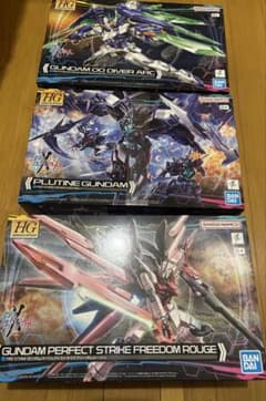 HG パーフェクトストライクルージュ　ダブルオーダイバー　プルタイン　セット HG パーフェクトストライクルージュ ダブルオーダイバー