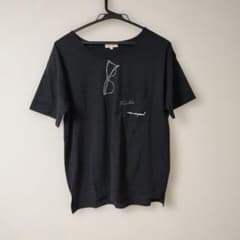Thumbnail of HUSHUSH メガネ刺繍 ブラック TシャツМ