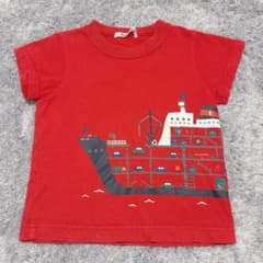 ら*タ様 familiar ファミリア 船柄 Tシャツ 赤 100cmのサムネイル