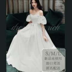 結婚式 前撮り フォト パフスリーブ オフショルダー Aライン 韓国