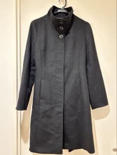 【お値下げ】Le Souk カシミヤ 100% 黒 コート 比翼仕立 礼服のサムネイル