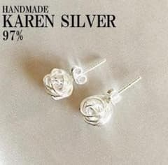 シルバーピアス カレンシルバー カレン ハンドメイド タイシルバー 