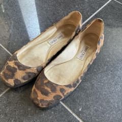 Jimmy Choo leopard print flat shoes