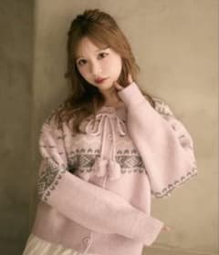 TITTY&CO. ノルディック柄ボンボン付きニットカーディガン - メルカリ