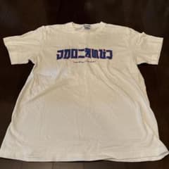 マカロニえんぴつ　ユニフォームのロゴみたいなフォントのTシャツ　ホワイト　Mのサムネイル