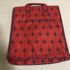 幾何学模様 赤 和装用バッグのサムネイル