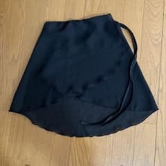 バレエ　巻きスカート　黒のサムネイル
