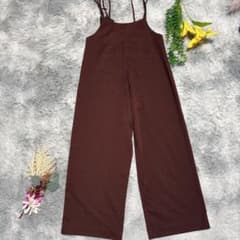 INGNI Brown Back Ribbon Jumpsuit All-in-One M