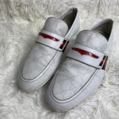 GUCCIスリッポン ローファー シェリーライン GGスプリーム 40.5 - メルカリ