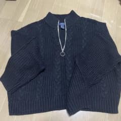 FOREVER 21 ハーフジップ ケーブルニットのサムネイル