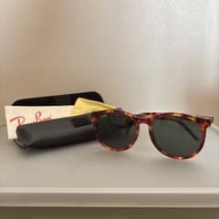 Ray-Ban ラウンド型サングラス べっ甲柄のサムネイル