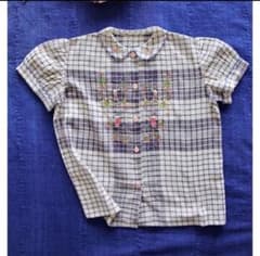 ✩ bonjour Blouse Handkerchief check 4y