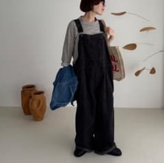 ARGUE アギュー CORDUROY OVERALL CHACOAL NAVY ARGUE アギュー CORDUROY OVERALL CHACOAL NAVY - メルカリ