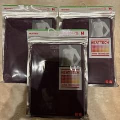 UNIQLO ヒートテック クルーネックT 長袖 レディース M 3枚セットのサムネイル