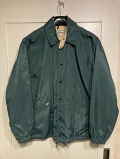 80sビンテージ USA製 【LLBean 】名作コーチジャケット チンスト 緑