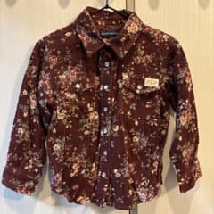 RALPH LAUREN バーガンディ フローラルシャツ 100のサムネイル