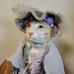 米国 ヴィンテージ キャサリンズコレクション 大型 猫ドール