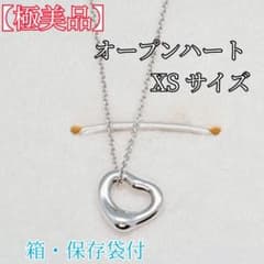 【極美品】Tiffany ネックレス ワイヤータイプ ハートプレート 希少 レア 極美品】 希少 ティファニー ネックレス オープンハート XSサイズ A527