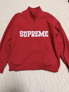 kao様専用］Supreme レッド ハーフジップスウェット | Mercari