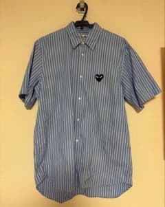 COMME des GARCONS Play ハートパッチ ストライプ シャツのサムネイル
