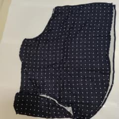 授乳ケープ ドット柄 綿100% 紺色のサムネイル