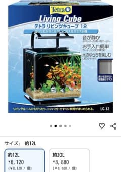 テトラ (Tetra) リビングキューブ 12水槽 アクアリウム熱帯魚メダカ
