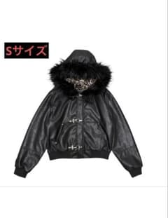 タニ様専用9sprojectフェイクレザー ファー付き フードパーカーのサムネイル
