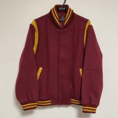 【EDWIN】スタジャン　ワインレッド　牛革のサムネイル