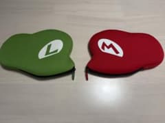 【非売品】クラブニンテンドー 3DSポーチ マリオ帽＆ルイージ帽 2個セットのサムネイル