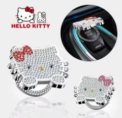 エンジンスターター ボタン カバー 赤 キティちゃん レッド スターターボタン キティちゃん エンジンスタートボタンカバー カー用品 車用品 ハロー