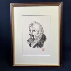 リトグラフ版画　中村直人　「老人」 リトグラフ版画 中村直人 「老人」 - メルカリ