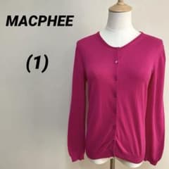 MACPHEE マカフィー　薄手カーディガン　ショッキングピンク　綿100%