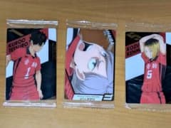 ハイキュー!! 音駒高校 カード 黒尾鉄朗 灰羽リエーフ 孤爪研磨のサムネイル