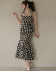 正規品】andmary Cecily check long dress - メルカリ