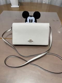 COACH ホワイト レザー ショルダーバッグ ウォレットのサムネイル