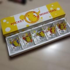 초기 피카츄 포켓 몬스터 글라스 5pcs 텀블러 김정 도기
