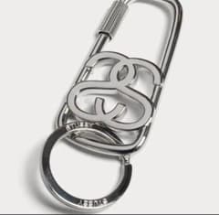 Stussy ロゴ カラビナ キーホルダー シルバー - メルカリ