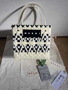 MARNI MARKETチェック柄 かごバッグのサムネイル