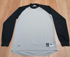 NIKE/野球長袖アンダーシャツ/L/グレー ブラック/ホームクリーニング済みのサムネイル