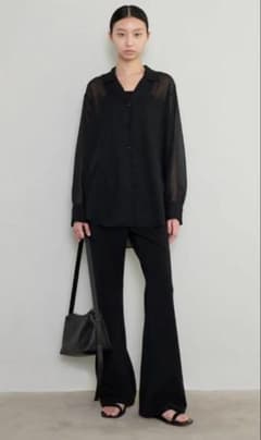 ENOF イナフ flare jersey pants ブラック01